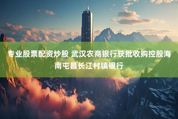 专业股票配资炒股 武汉农商银行获批收购控股海南屯昌长江村镇银行