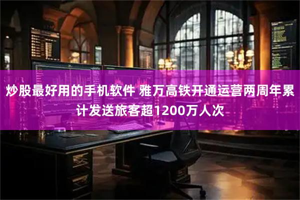 炒股最好用的手机软件 雅万高铁开通运营两周年累计发送旅客超1200万人次