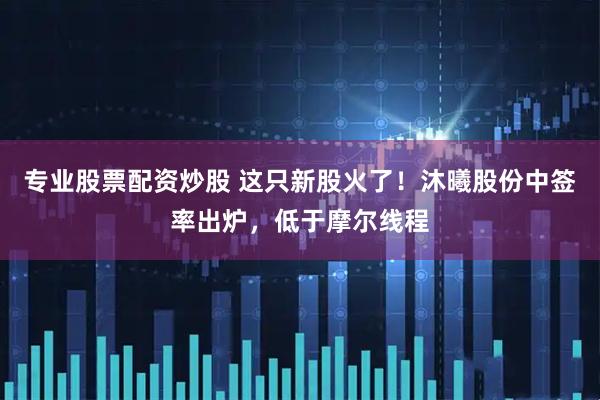 专业股票配资炒股 这只新股火了！沐曦股份中签率出炉，低于摩尔线程