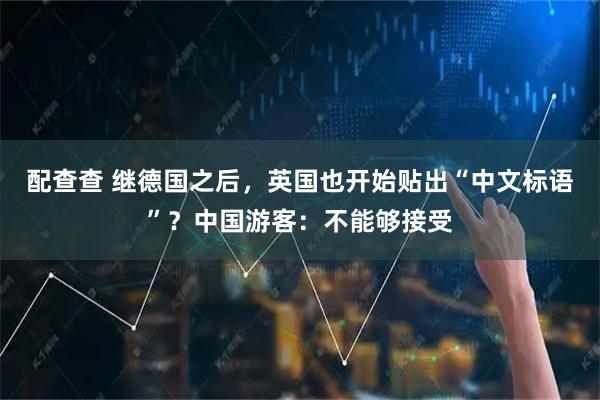 配查查 继德国之后，英国也开始贴出“中文标语”？中国游客：不能够接受